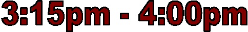 3:15pm - 4:00pm